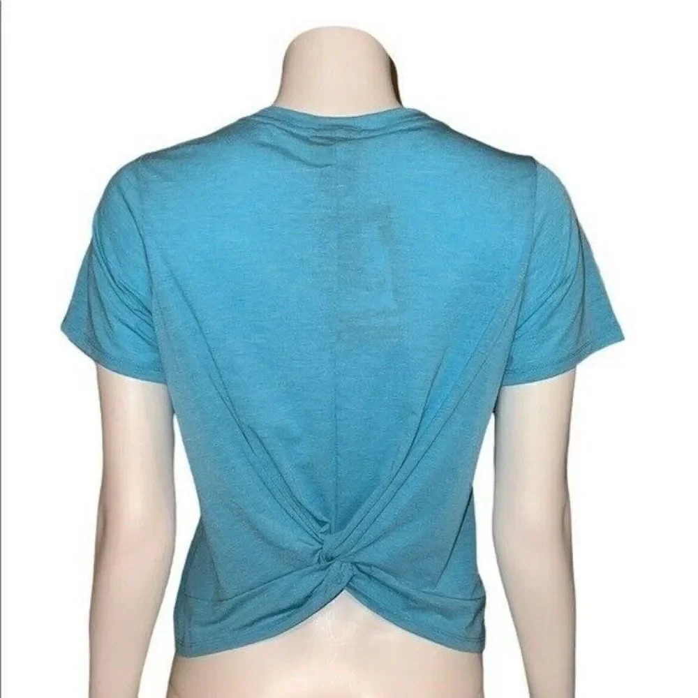 The North Face Women's Maui Blue Wander Twist Back Short Sleeve T-Shirt Small - Picture 5 of 9
